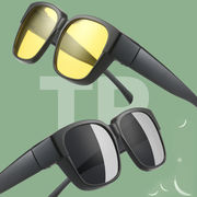 サングラスセットミラー偏光近視特別なサングラス同じ UV 保護サングラスでビブラートを駆動クリップオ