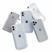 iphone13promax に適したカード挿入可能 TPU 携帯電話シェル高透明カードバッグ統合