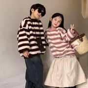 ★Girls＆Boys★　ボーダーライン子供セーター　80~150cm　オーバサイズニット　韓国キッズファッション
