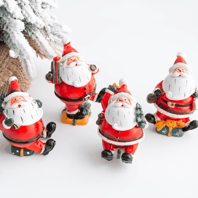 Christmas限定 おもちゃ クリスマス用品 卓上置物 樹脂 雪だるま サンタクロース クリスマス飾り