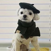 【2023秋冬新作】 ペット 帽子 小型犬ペット ハット 可愛い 韓国風 ベレー帽 14色展開