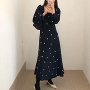 2023秋INS新作★カジュアル 韓国風 気質 ユーデュロイ  着心地抜群 セータ―式 ワンピース