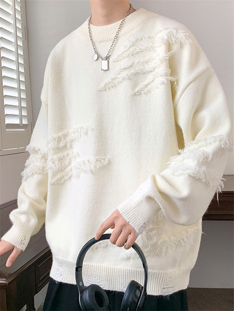 韓国風メンズセーター　ニット　トップス　暖かいセーター　秋冬ニット　かわいい