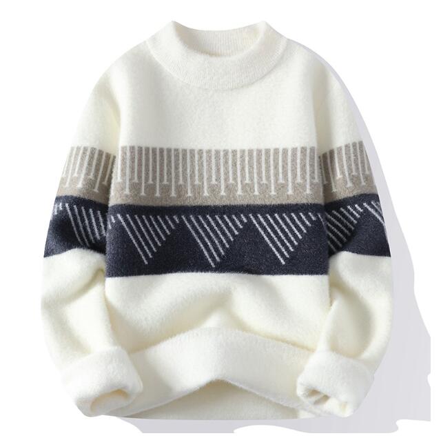 韓国風メンズセーター　ニット　トップス　暖かいセーター　秋冬ニットセーター