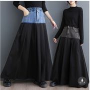 【秋冬新作】ファッションスカート♪ブルー/ブラック2色展開◆