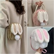 秋冬新作 ぬいぐるみ ウサギの耳 ショルダーバッグ かわいい レディースバッグ 子供用ショルダーバッグ