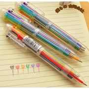 ボールペン　シンプル　文房具　事務用品　ペン　筆記用具　6色ボールペン　学生用品　0.5mm