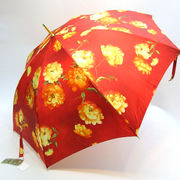 【日本製】【雨傘】【長傘】ポリエステル100％綾織大花柄日本製傘ジャンプ雨傘