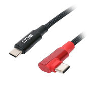 ミヨシ Type-C USB2.0 PDケーブル 3m L型 ブラック UPD-2A30L
