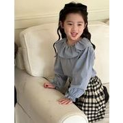 2024春新品 韓国風子供服 ベビー服  トップス Tシャツ  カジュアル 長袖 2色