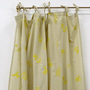 SSH：愛らしい ハチドリと花の刺繍カーテン