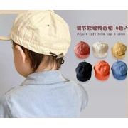 韓国風   子供帽子   無地   野球帽  ベースボールキャップ   ハット  キャップ     調整可能   6色