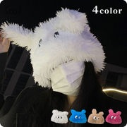 ★全4色★　ファーハット　可愛い犬耳ファー帽子　小顔ハット　韓国ファッション