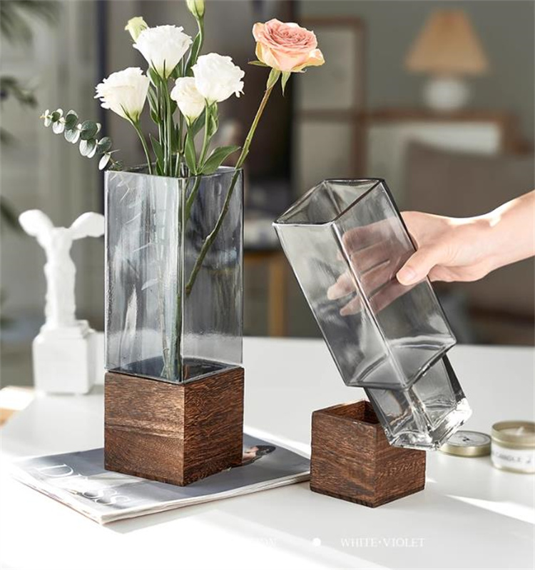 とてもファッション 家の置物 レトロ シンプル ガラスの花瓶 生け花 水養花 リビング 花瓶 テーブル装飾