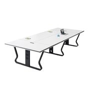 会議テーブル　ミーティングテーブル　商談テーブル　配線穴付き　広いスペース　シンプル