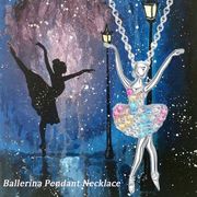 ジルコニアバレエダンスガールのネックレス バレエの雑貨  女性のネックレス 人気 バレエのアクセサリー