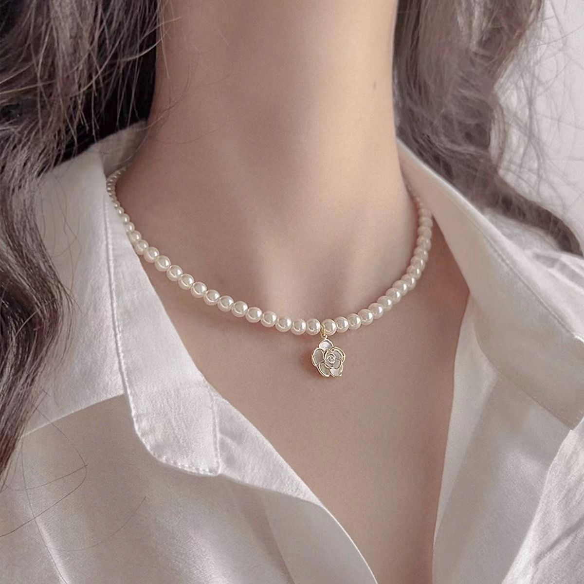 2024新品 真珠 ネックレス レディース 大人 可愛い ネックレス 韓国ファッション