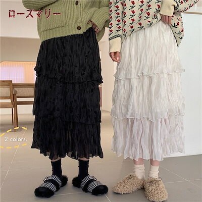 韓国ファッション202211月新品販売シフォンのスカートロングスカートベーシック大人気