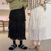 韓国ファッション202211月新品販売シフォンのスカートロングスカートベーシック大人気