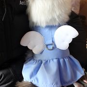 【2024春新作】 犬服 ペット服 ワンピース ドッグウェア 犬猫兼用 羽付き フック付き ネコ雑貨