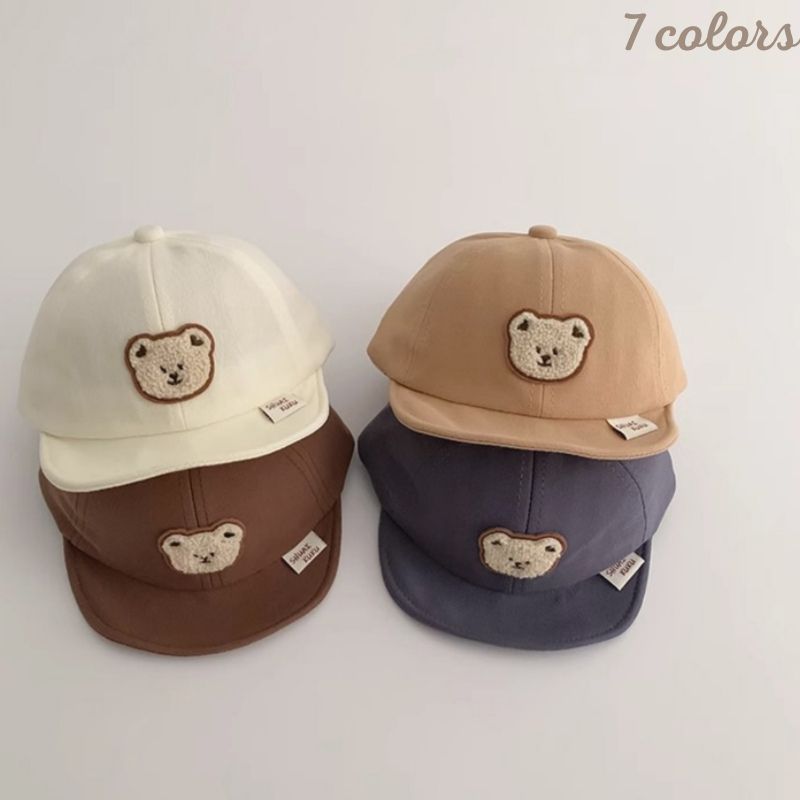 ★全7色★　子供帽子　テディベアキャップ　ベビーハット　紫外線対策　韓国キッズハット