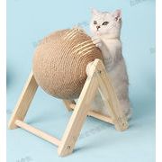 【猫おもちゃ】爪研ぎ 爪とぎ 耐久性 ねこ　ザルアサ　ボール　木製　運動不足　ストレス解消　キャット