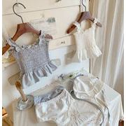 2025夏新作  韓国風子供服  ベビー服  トップス+ショートパンツ+キャップ   キッズ水着  水泳