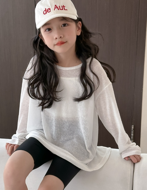 ins 韓国風子供服  ベビー服 ニット 日焼け止めブラウス+キャミソール  2点セット  トップス 4色