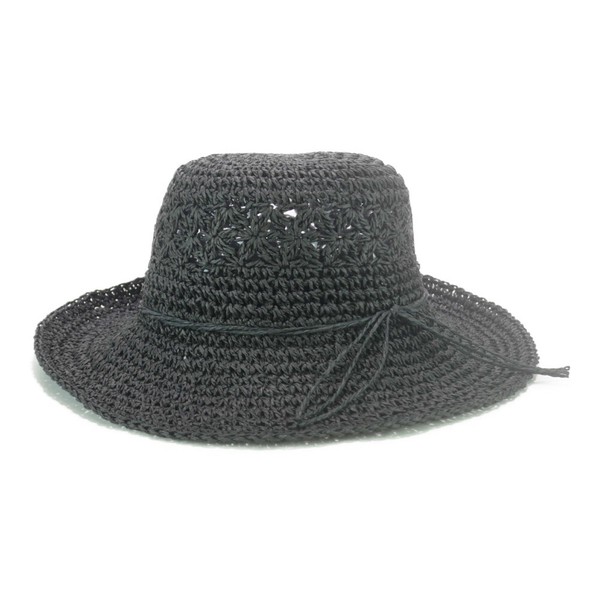 　透かし細編みペーパーキャペリン　レディース帽子