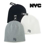 NYCライセンスNY刺繍ストリートシングルニットワッチ　ヤング帽子