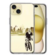 iPhone15 側面ソフト 背面ハード ハイブリッド クリア ケース スポーツサイクリング　男子2