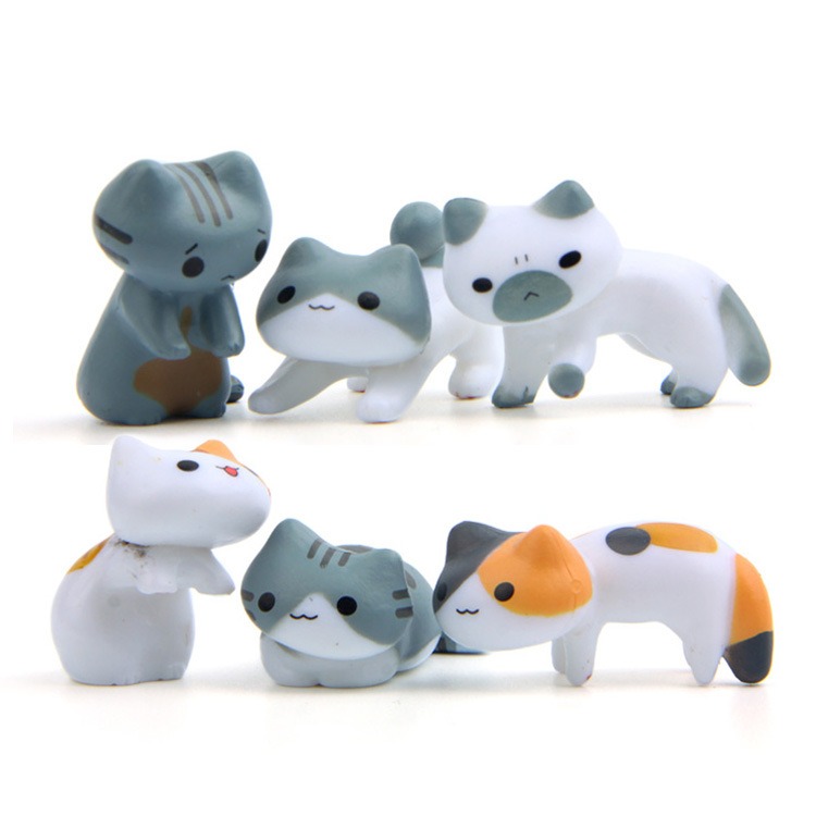 PVC  立体  猫の置物  マイクロ風景装飾品  猫雑貨