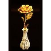 純金箔幸せを運ぶ黄金のバラ