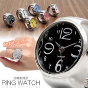 時計 指輪型 リングウォッチ サイズフリー オシャレ 男女兼用 メンズ レディース