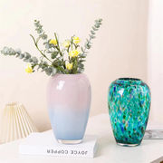 品質は本当に素晴らしいです ガラスの花瓶 大人気 北欧 シンプル 純手作り 瑠璃の花瓶 玄関の置物 花瓶