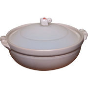 シリコンふた付き 土鍋(L) ホワイト L8019096
