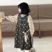 韓国風子供服    キッズ服    ワンピース    赤ちゃん    ドットスカート