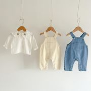 2024新作韓国風子供服   ベビー服   キャミソールパンツ   サロペット +長袖Tシャツ、 66-100cm