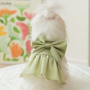 犬服 春と夏 薄くて通気性があり サテン プリンセススカート 小さなペット ペットの服