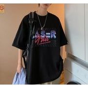2022春夏新作 メンズ 男 カジュアル トップス 半袖 丸首 プリント Tシャツ インナー 2色 M-3XL
