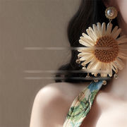 韓国大人気 デザイン 早い者勝ち 太陽の花 ヒマワリのイヤリング 休暇 ボヘミア風 耳飾り イヤリング