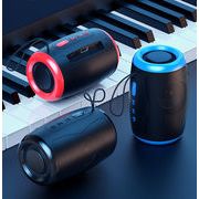 スピーカー 防水 IPX7 Bluetooth5.3 LEDライト USB-C充電 ステレオのポータブル FMラジオ