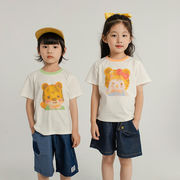 男の子 女の子 半袖 綿のTシャツ 夏の子供服 かわいいトップス ショーツ