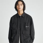 E16819 Ｔシャツ カットソー 2024春夏 長袖 ポケット メンズ  ダブルカラー  韓国風 ファッション ロゴ