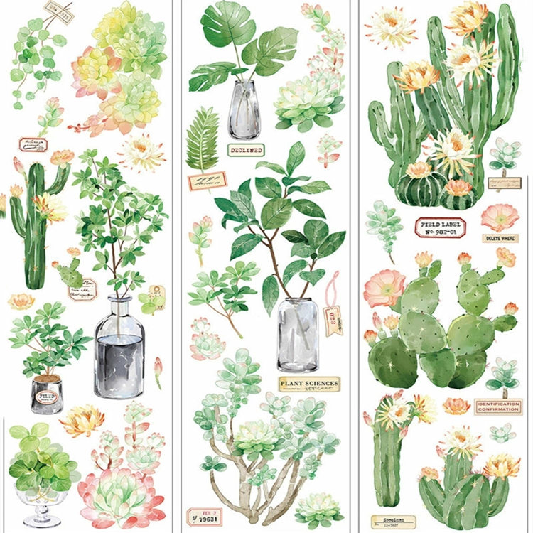 コラージュ シール 観葉植物 多肉植物 コラージュ 素材 sztz-06-021