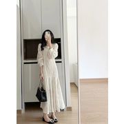 柔らかな雰囲気 韓国ファッション ロングスカート 刺繍 スリム フィッシュテールスカート 2024早春