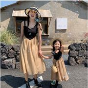 2024新作 韓国子供服  親子 女の子ワンピース  90-140cm