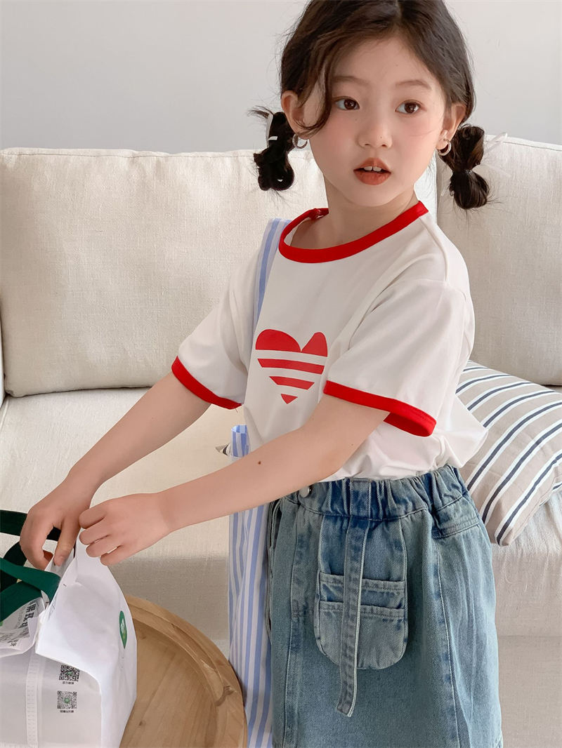 2024年夏新作☆子供服☆韓国風 かわいい 女の子 Tシャツ☆90