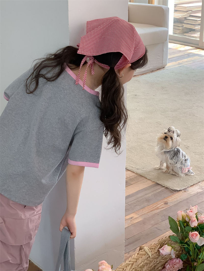2024年夏新作☆子供服☆韓国風 かわいい 女の子 Tシャツ☆90
