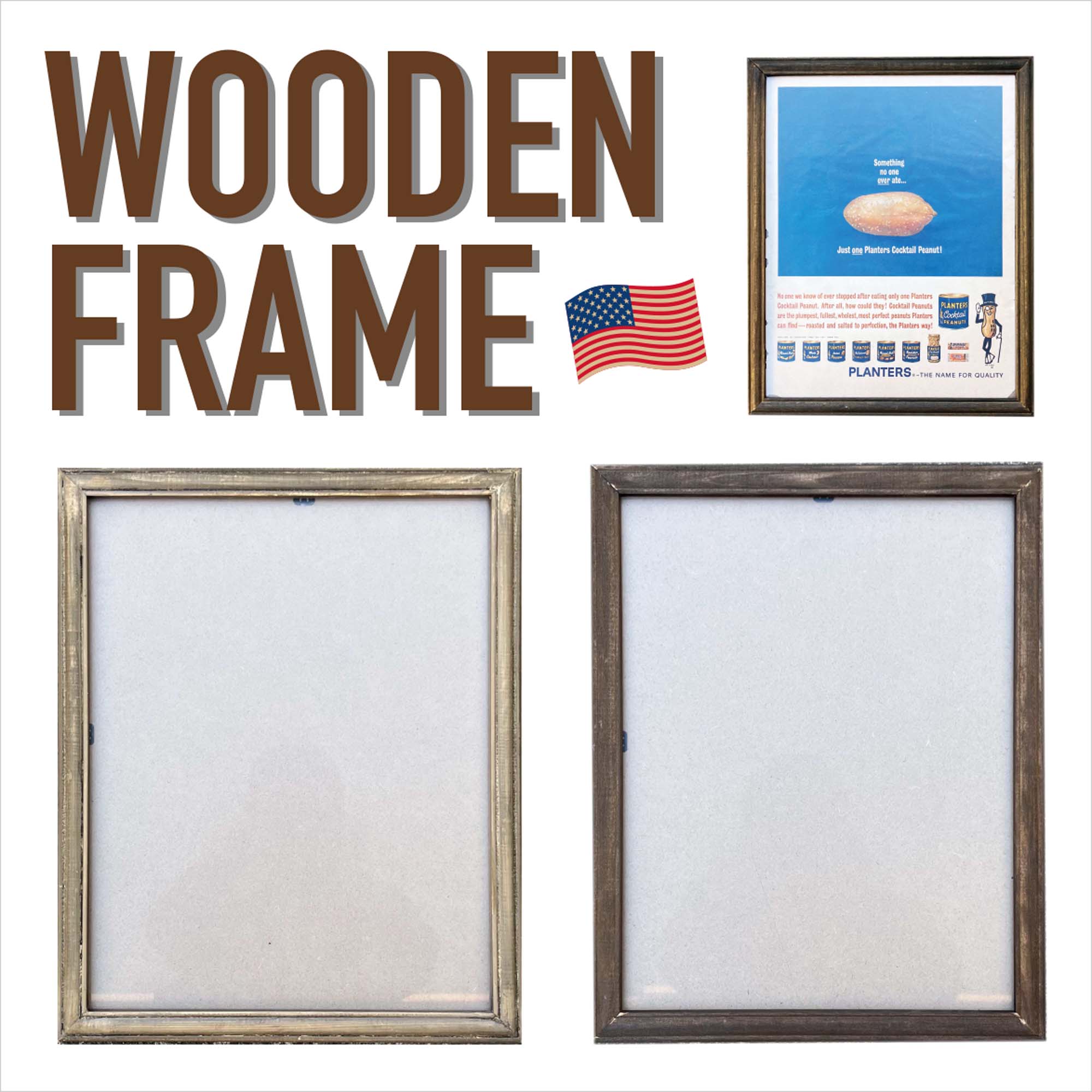 【ヴィンテージ】【魔法のフレーム】Vintage Wood Frame ウッドフレーム 木枠 ポスター フレーム